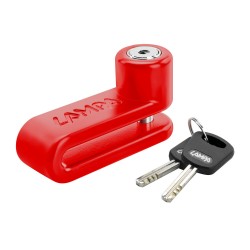 Брава за заклучување диск црвена Lampa Pinch XL, disk brake lock - Pin Ø 10 mm