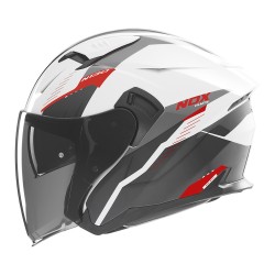 Кацига NOX N130 MYST бела/црвена