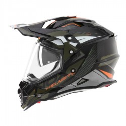 Кацига Nox N312 Track Khaki зелена/портокалова