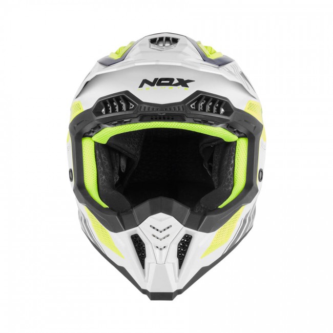 Кацига Nox N634 Storm жолта/бела/сина