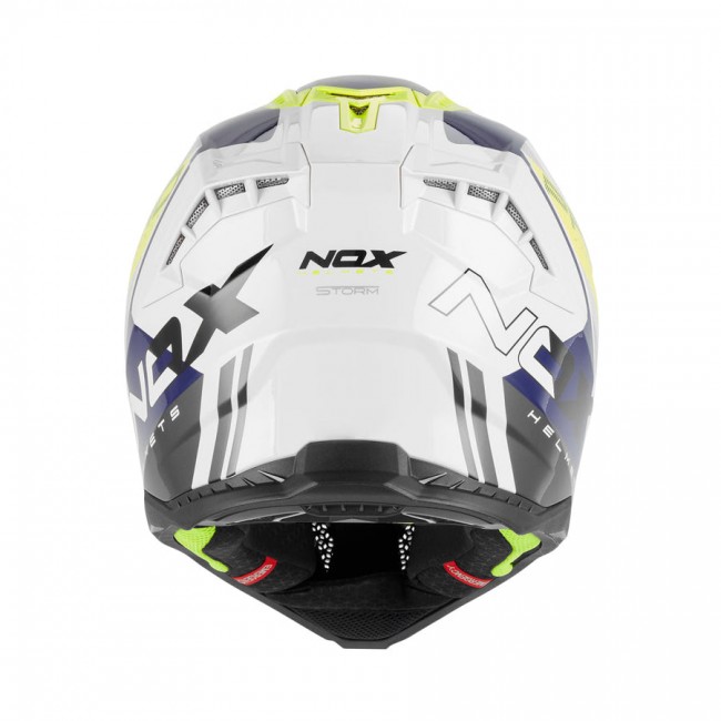 Кацига Nox N634 Storm жолта/бела/сина