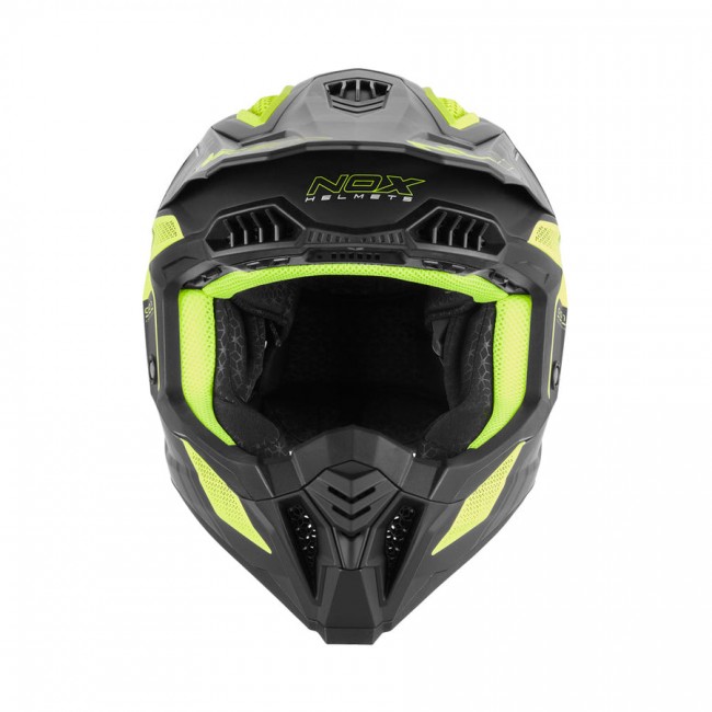 Кацига Nox N634 Storm црна/жолта