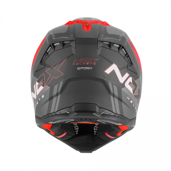 Кацига Nox N634 Storm црна/црвена