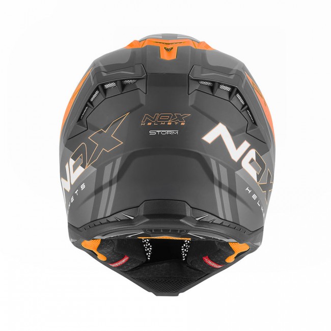Кацига Nox N634 Storm црна/портокалова