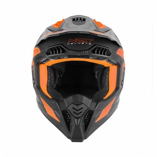 Кацига Nox N634 Storm црна/портокалова