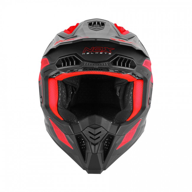 Кацига Nox N634 Storm црна/црвена