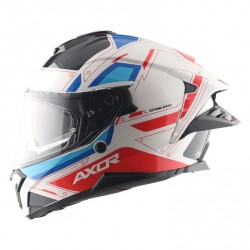 Кацига AXOR BRUTALE FULL FACE бела/црвена