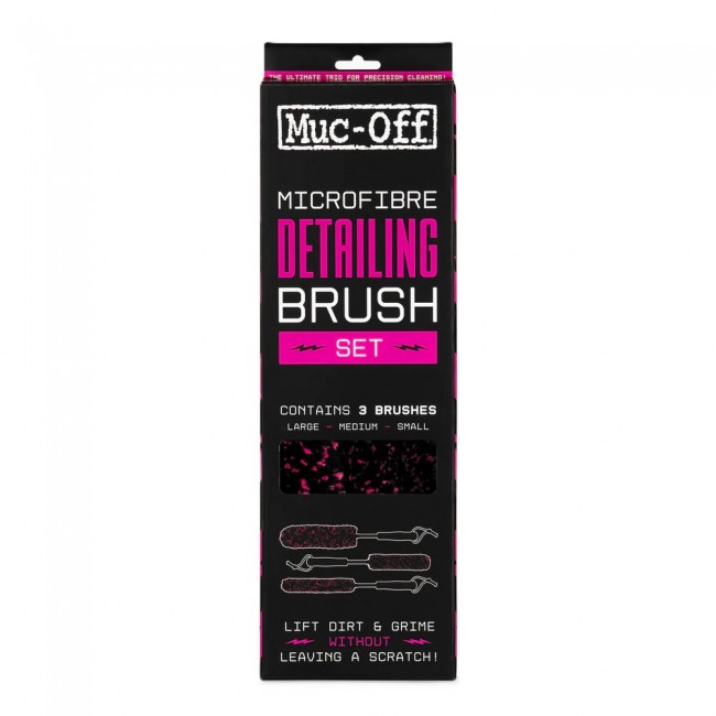 Muc-Off Microfibre Detailing Brush Set x 3 Сет Микрофибер Четки за чистење
