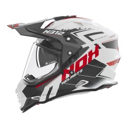 Кацига Nox N312 Vapor Бела/Црвена